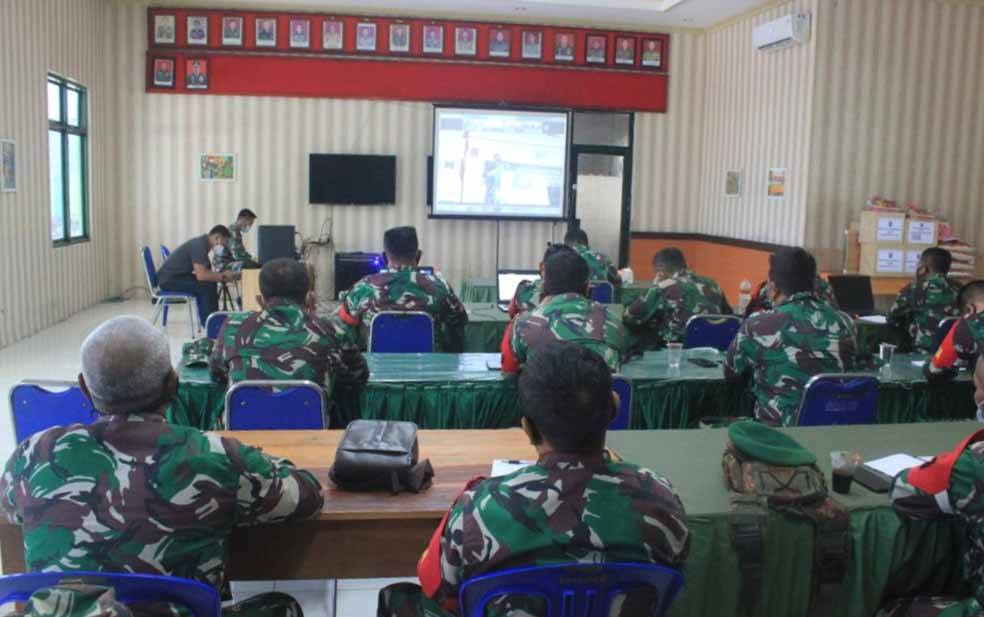 Prajurit Kodim 1016 Ikuti Bimtek Binter Virtual