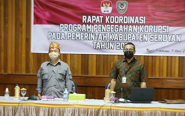 Pemkab Seruyan Gelar Rakor Evaluasi Pencegahan Korupsi