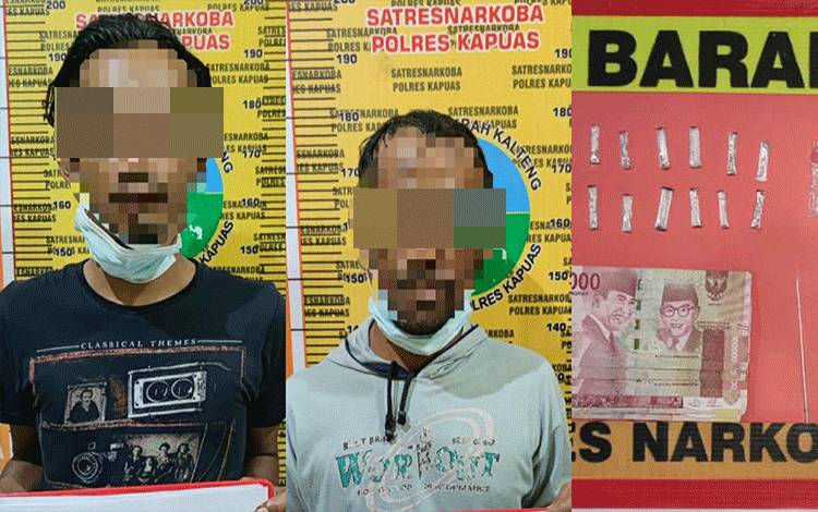 Miliki Sabu 3,20 Gram, Dua Laki-Laki Ini Ditangkap Satresnarkoba Polres Kapuas