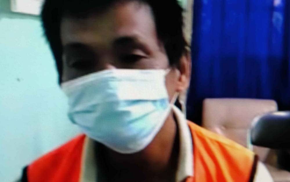 Aries Yudhistira alias Apin, terdakwa kasus sabu.