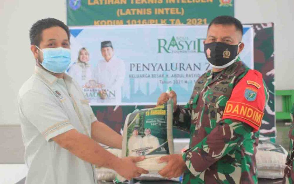 Kodim Palangka Raya Akan Salurkan Beras Zakat H Abdul Rasyid AS Secara Door to Door