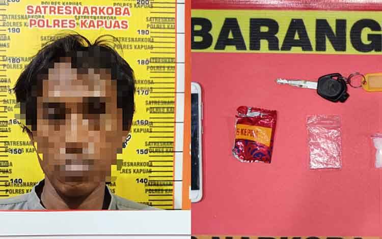Satresnarkoba Polres Kapuas Tangkap Laki-Laki Ini Karena Kedapatan Bawa Sabu 4,90 gram