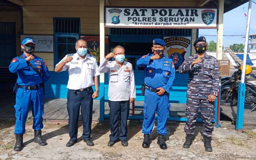 Satpolairud Polres Seruyan Bahas Persiapan Pelaksanaan Operasi Ketupat 2021 di Kawasan Perairan