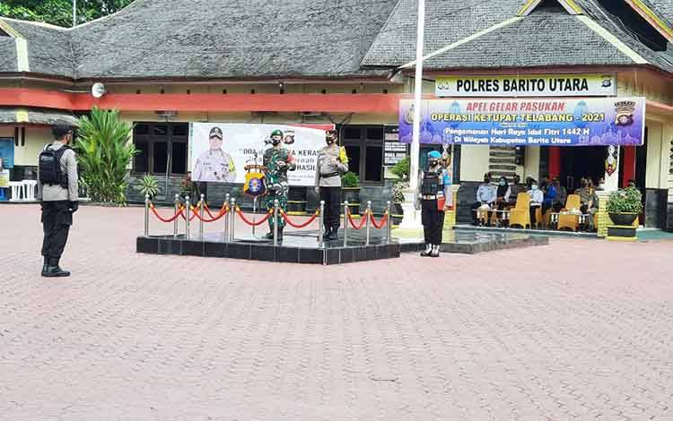 Dandim 1013 Muara Teweh Pimpin Apel Gelar Pasukan Operasi Ketupat Telabang Tahun 2021