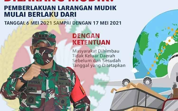 Dandim Palangka Raya Imbau Warga Jangan Mudik