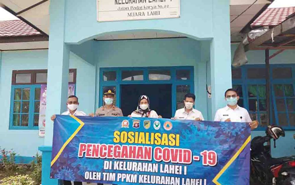 Polsek Lahei Sosialisasikan Prokes Cegah Penyebaran Covid-19