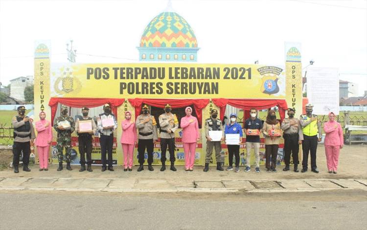 Kapolres Seruyan Cek Pos Pengamanan Operasi Ketupat Telabang 2021