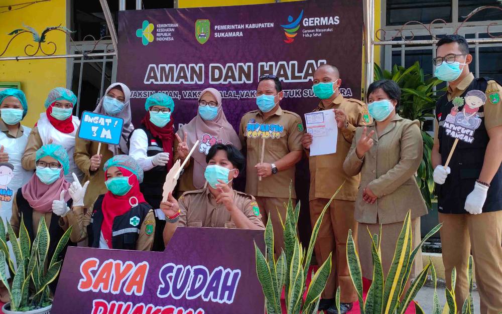 Vaksinasi Tenaga Kesehatan di Sukamara Hampir Tuntas