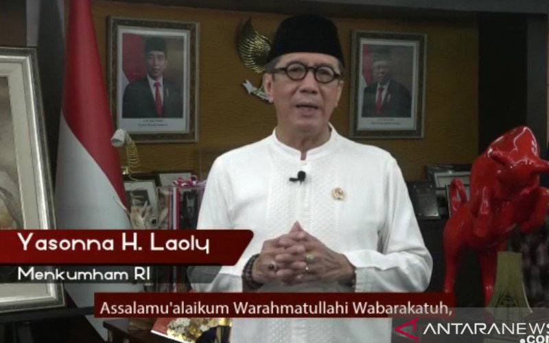 Menkumham Ucapkan Selamat Idul Fitri bagi Muslim Indonesia