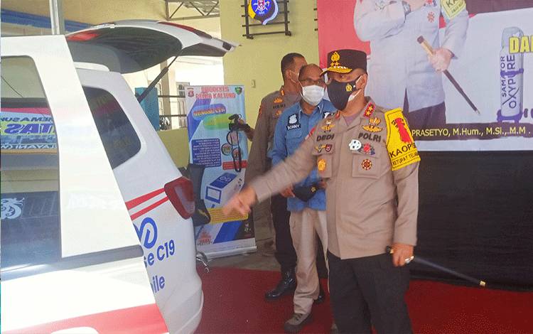 Polda Kalteng Luncurkan Mobil Ambulans Siaga Karhutla Dilengkapi Ginose C-19 Mobile
