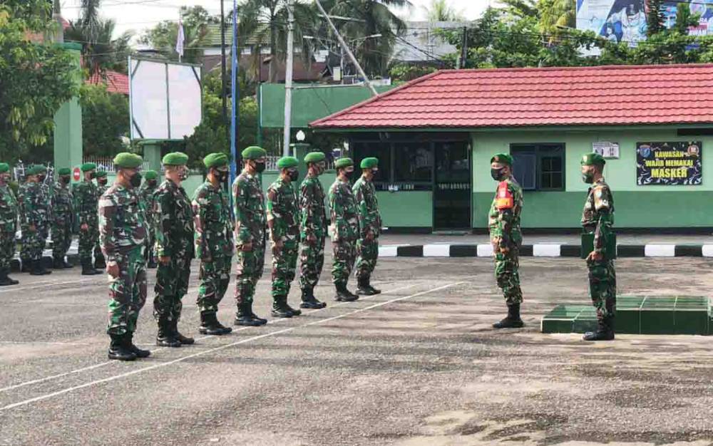 Kodim 1013 Muara Teweh Gelar Apel Pengecekan Pascalebaran Idul Fitri 1442 H