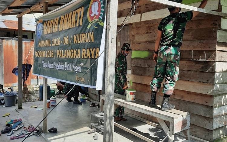Karya bakti Koramil 1016-06/Kurun jajaran Kodim 1016/Palangka Raya