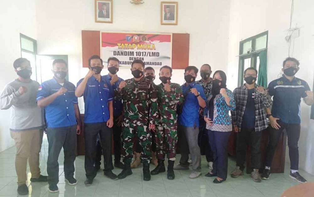 Silaturahmi PWI Lamandau dan Kodim 1017, Kamis, 20 Mei 2021.