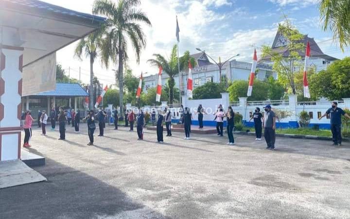 Pegawai Dislutkan Kalteng Rutin Berolahraga Jaga Imunitas Tubuh