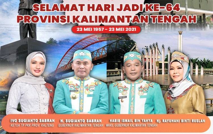 Gubernur Kalteng: Selamat Hari Jadi ke-64 Provinsi Kalteng