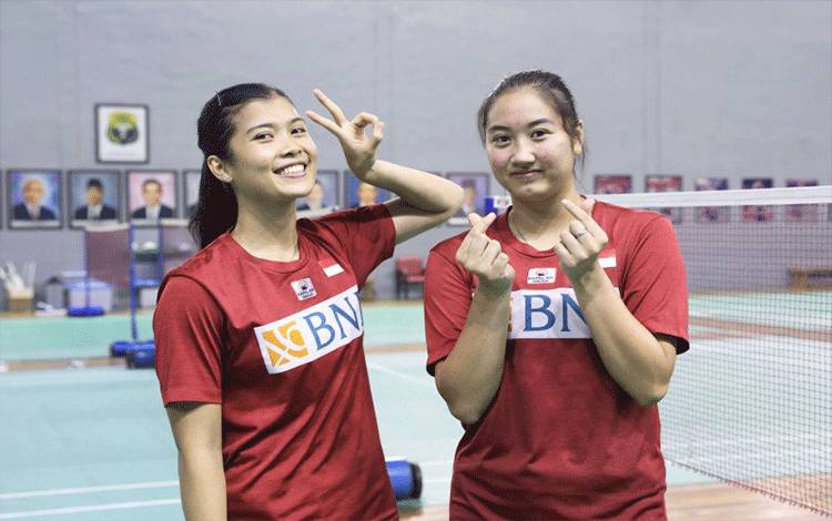 Ganda putri Yulfira Barkah/Febby Valencia Dwijayanti Gani meraih gelar Spain Masters 2021 setelah mengalahkan Amalie Magelund/Freja Ravn dari Denmark dua gim langsung 21-16, 21-14, pada final, Minggu (23/5/2021). (dokumentasi PP PBSI)