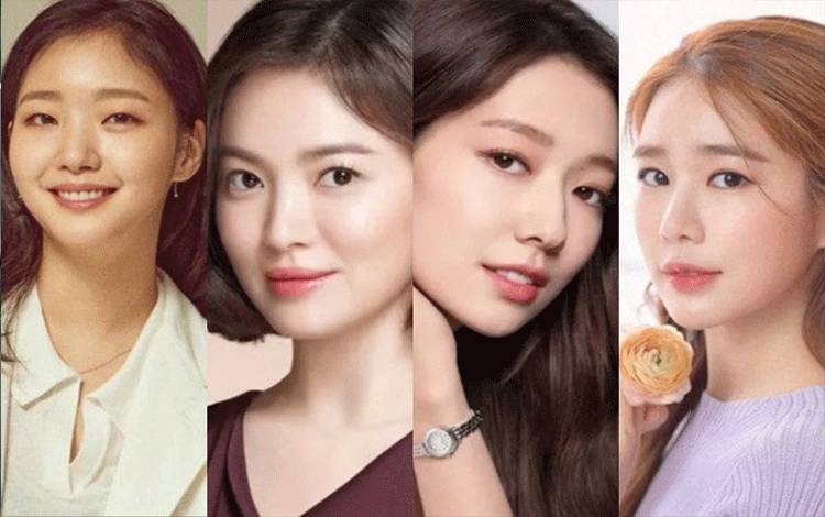 Aktris asal Korea Selatan Kim Go Eun, Song Hye Kyo, Park Shin Hye dan Yoo in Na (ANTARA/Viu)