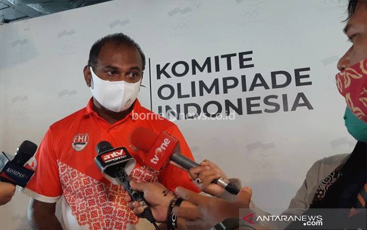 Pelatih hoki asal Malaysia yang dikontrak Federasi Hockey Indonesia (FHI) Muhammad Dhaarma Raj Abdullah di Kantor KOI FX Senayan, Jakarta, Senin (24/5/2021). ANTARA/Bayu Kuncahyo