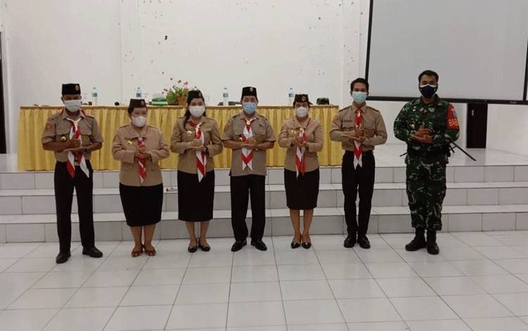 Babinsa Koramil 1016-03/Sepang Hadiri Pelantikan Mabiran dan Kwaran Pramuka
