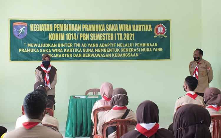 Bina Generasi Muda, Pramuka Saka Wira Kartika Binaan Kodim 1014/Pbn Kembali Latihan