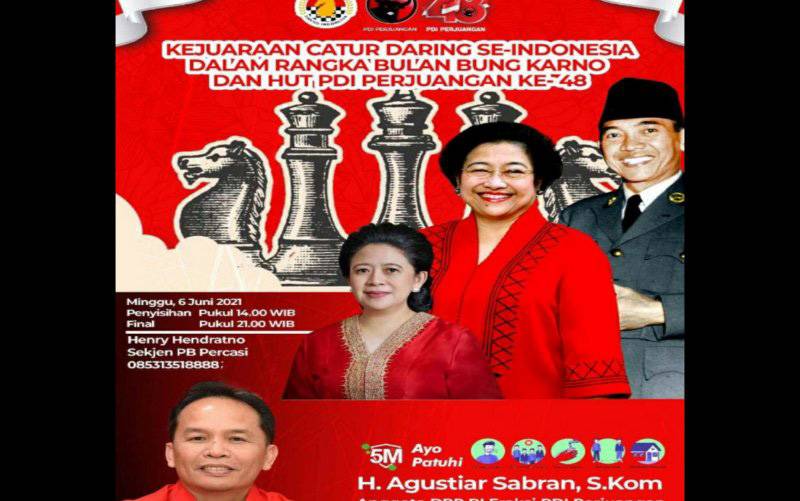 Percasi Kalteng Gelar Turnamen Daring Peringati Kelahiran Bung Karno