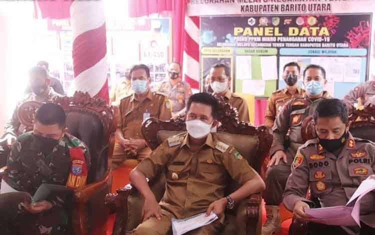 Bupati Barito Utara Ikuti Zoom Meeting PPKM Mikro se-Kalteng dengan Wakapolri