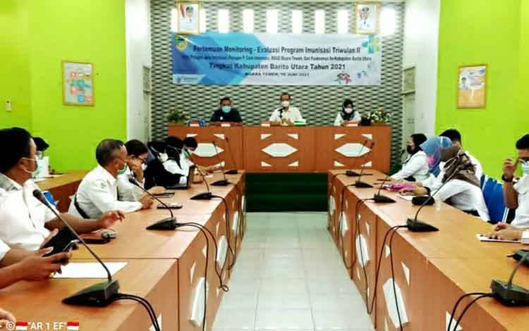 Dinkes Barito Utara Gelar Pertemuan Monitoring Evaluasi Program Imuniasi Triwulan II