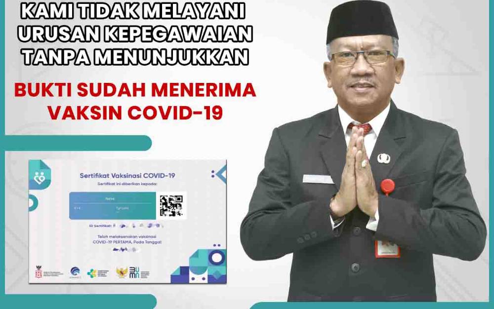 BKD Kalteng Minta Bukti Vaksin untuk Pelayanan Urusan Kepegawaian