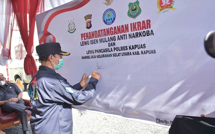 Wakil Bupati Kapuas Dukung Pencanangan Lewu Isen Mulang Anti Narkoba