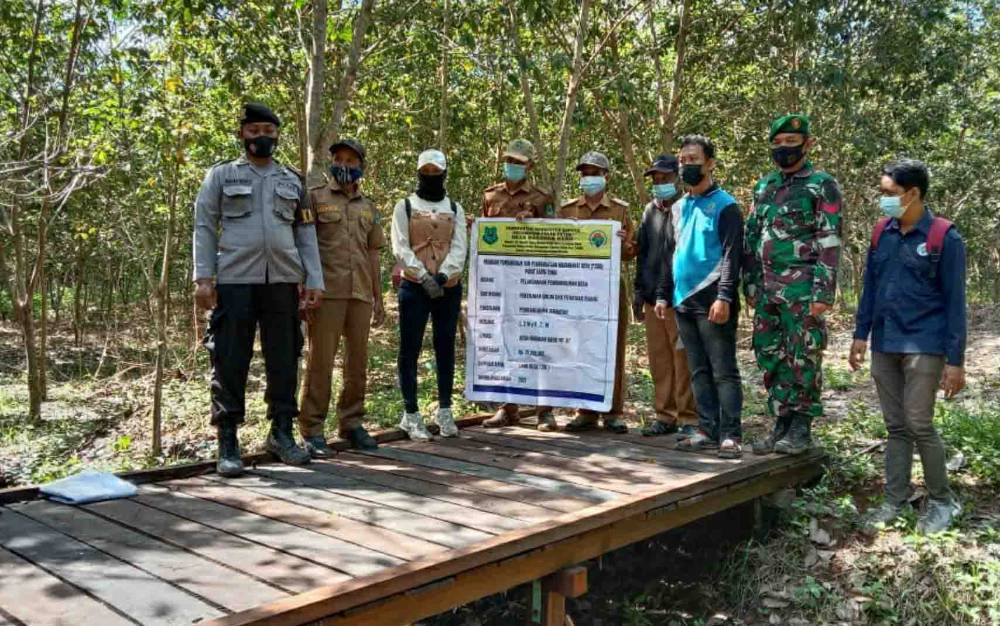 Pemerintah Kecamatan Pulau Petak Monitoring Pembangunan di Desa Narahan Baru