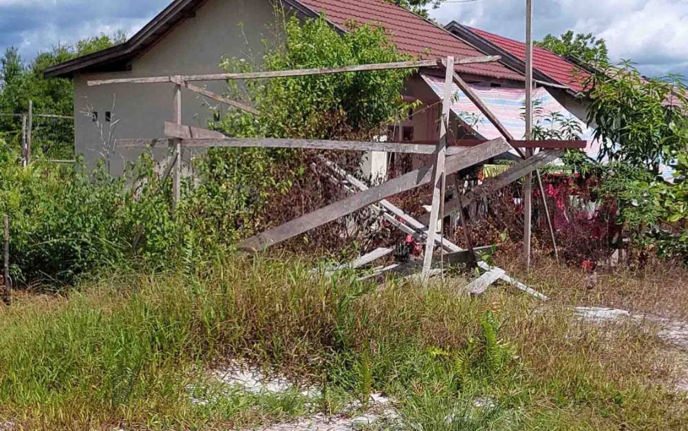 Salah satu contoh komplek perumahan yang tidak memiliki drainase.
