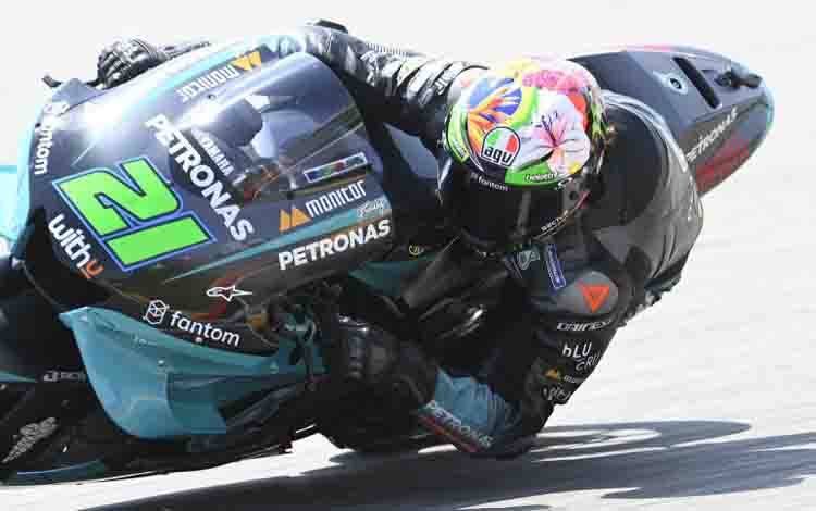 Pebalap tim Petronas Yamaha Franco Morbidelli di Grand Prix Jerman, Sirkuit Sachsenring