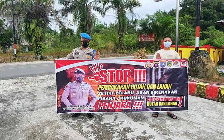 Polsek Gunung Timang Terus Imbau Warganya Tidak Bakar Hutan dan Lahan