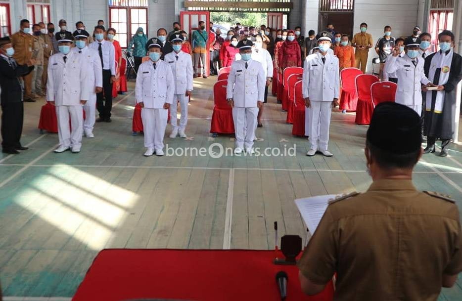 Bupati Seruyan Kembali Lantik 9 Kades di Tumbang Manjul