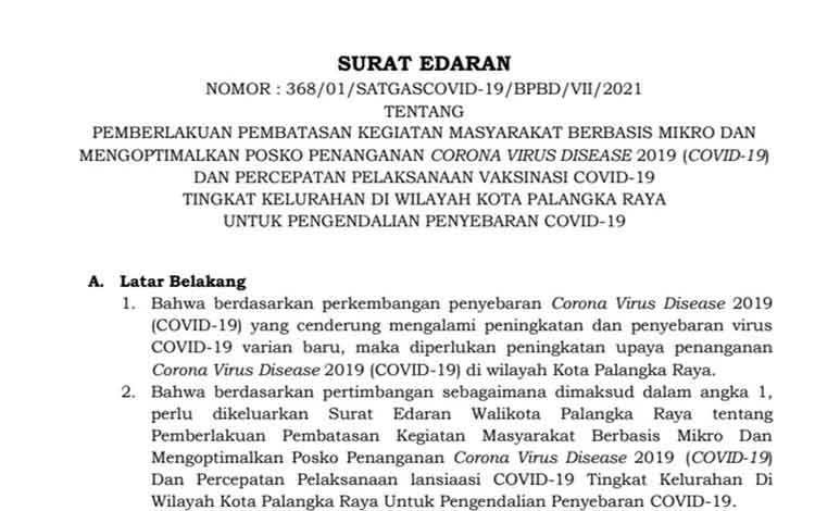 Kegiatan Rumah Ibadah di Palangka Raya Ditutup Sementara