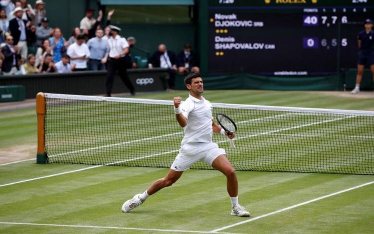Jinakkan Shapovalov, Djokovic Bertemu Berrettini di Final Wimbledon