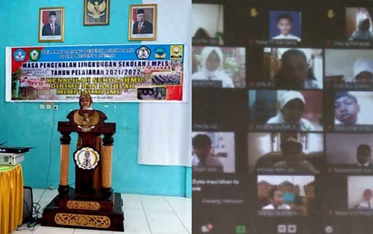 SMPN1 Sampit Buka Masa Pengenalan Lingkungan Sekolah Lewat Video Konferensi