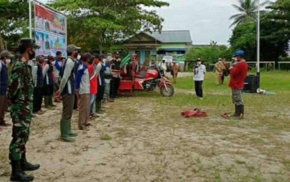 Anggota Koramil Kapuas Kuala Ikuti Apel Kesiapsiagaan Karhutla