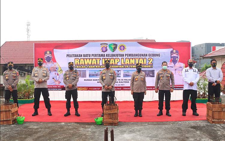 Kapolda Kalteng Letakkan Batu Pertama Dimulainya Pembangunan Rawat Inap RS Bhayangkara