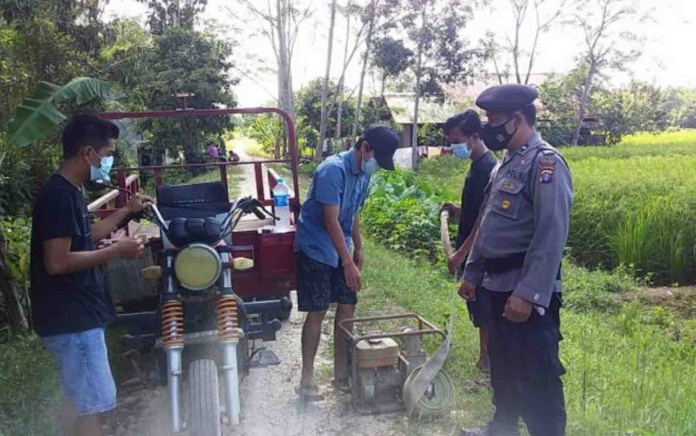 Anggota Polsek Kapuas Timur Patroli dan Cek Sarpras Penanggulangan Karhutla