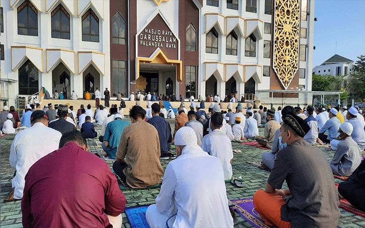 Masjid Raya Darussalam Palangka Raya Gelar Salat Idul Adha, Begini Kondisinya