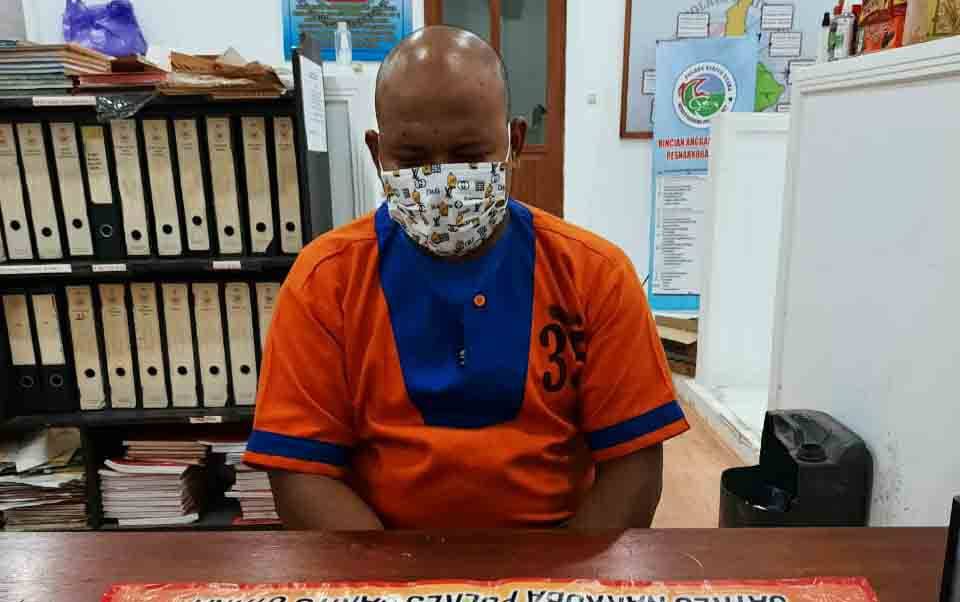 Tersangka kasus sabu, HL alias DN yang ditangkap Satresnarkoba Polres Barito Utara.