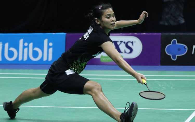 Tunggal putri Gregoria Mariska Tunjung menang straight game atas Saifi Rizka Nur Hidayah dengan skor 21-16, 21-13 pada laga semifinal turnamen internal PBSI yang digelar di Pelatnas PBSI Cipayung, Jakarta Timur, Jumat (24/7/2020)