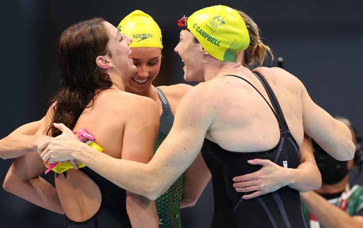Australia Cetak Rekor Dunia, Sabet Emas Estafet 4x100 Gaya Bebas Putri