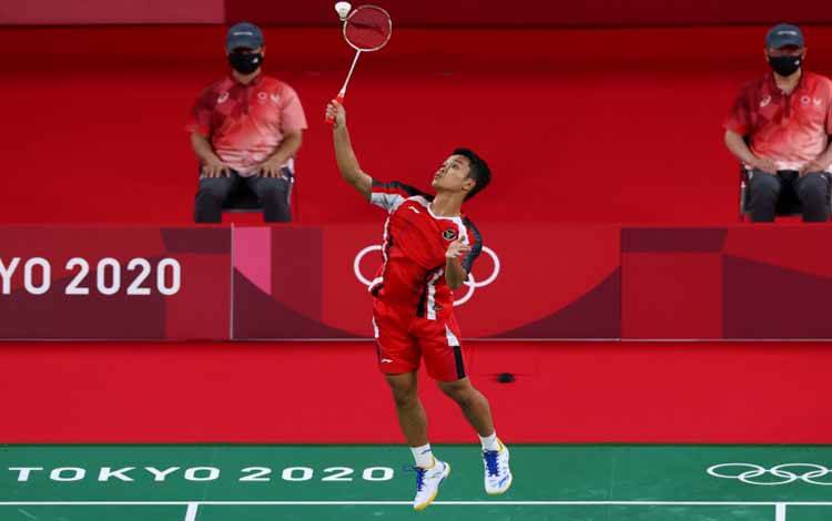 Ginting Amankan Kemenangan Pertama di Penyisihan Grup J Olimpiade Tokyo