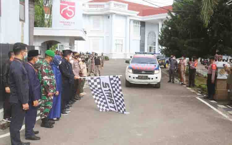 Bupati Barito Utara Lepas Keberangkatan Tim Yustisi Covid-19