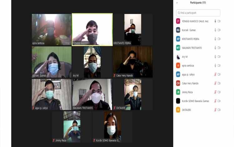Bawaslu Gunung Mas Apel Virtual di Tengah Pandemi