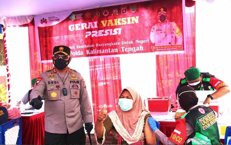 Kapolda Kalteng Targetkan 30 Ribu Vaksinasi Pada Agustus 2021