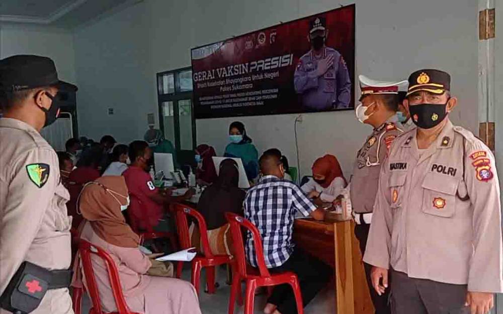Vaksinasi presisi yagn digelar Polres Sukamara, beberapa waktu lalu.