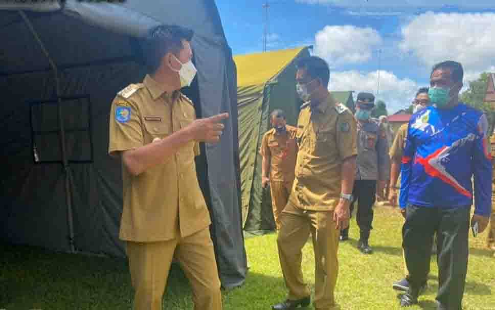 Bupati Barito Utara Tinjau Bangunan Isolasi Terpadu Tempat Para Isoman Bergelaja Ringan